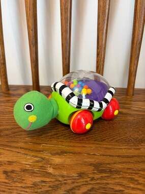 Sassy Turtle Baby Toy Green Pop Pullback